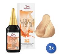3x Wella Color Fresh 10/39 Lightest Gold/Cendre Blonde 75 Ml