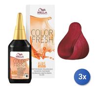 3x Wella Color Fresh 6/45 Dark Blonde/Red Red-Violet 75ml