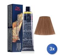 3x Wella Koleston Perfect Me+ Rich Natural 9/97 60ml
