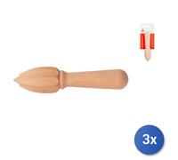 3x Wooden Lemon Squeezer Home