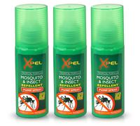 3x Xpel Mosquito & Insect Repellent Tropical Formula Pump Spray 120ml