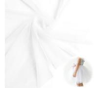 3x1.6m White Tulle Fabric, Soft Mesh Fabric Netting Fabrics Sheer Mesh No-Scratch Fabric for Wedding Decor, DIY Sewing Crafts, Birthday Party & Home Decoration
