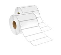 3x1 inch Adhesives Direct Thermal Labels, Perforated Barcode Shipping Address Labels, 4000pcs/Roll Labels Compatible with Zebra, Rollo and Other Desktop Printers (3x1inch, 2pcs)