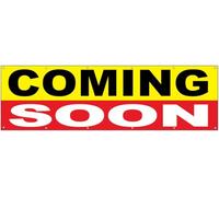 3x10 Ft COMING SOON Banner Polyester Fabric Sign With Grommets yrb
