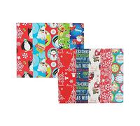 3X10 x Large Sheets of Christmas Gift Wrap - 50cm x 70 cm - 10 Designs - 1485