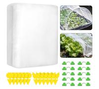 3x10M Garden Netting for Plants with 12 Sticky Traps & 10 Greenhouse Accessories, Reusable Insect Netting for Vegetables, Garden Netting for Veg Patch Fine Mesh Preventing Pests and Birds