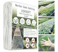 3x15M Insect Netting,Garden Netting for Veg Patch Fine Mesh, Anti Bird Butterfly Netting,Crop Protection Netting Garden Mesh for Vegetable Plants Fruits Flowers