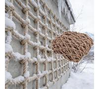 3x16FT Hemp Rope Net for Kids, Climbing Frame Safety Net, Playground Protection, Sturdy 1cm Diameter Rope, Perfect for Outdoor Play and Adventure