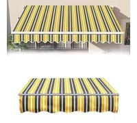 3x2.5m Replacement Canopy 2.5x2m Top Cover for Patio Awning Waterproof Yellow Fabric for Retractable Balcony Canopy (5x2m 16x6.5ft)