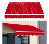 3x2.5M Waterproof Replacement Canopy for Manual Retractable Sunshade, UV-Resistant Patio Cover, Outdoor Garden Awning, Durable Red Fabric, Ideal for Decks and Patios