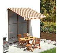 3x2.5m Yellow & Orange Sunshade Replacement Fabric Outdoor Canopy Material UV-Resistant Patio Awning Cover Ideal for Sun Protection