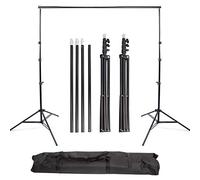 3x2.8m Photography Backdrop Stand Aluminum Alloy Professional Photo Background Support System Kit with Upgrade Portable Carry Bag