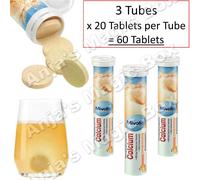 3x20 Mivolis Calcium | 60 Effervescent Tabs | Bone & Teeth Support | Vegan