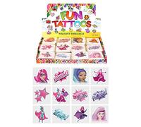 3X24 x Girls Super Hero Temporary Tattoos Children's Birthday Loot Party Bag Filler