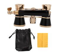 3X25 Opera Binocular Telescope, Theater Binoculars for Women Girls Children, Portable BK7 Optical Glass Lens with 3 Power Magnification, Clear Viewing for Indoor Events, Includes L (Black)