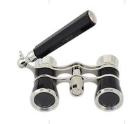 3x25 Opera Glasses, Vintage Theater Binoculars with Handle & Chain, Compact Mini Binoculars for Women & Men, Perfect for Opera, Concerts, Broadway, Cinema(Black2)