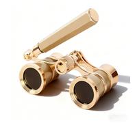 3x25 Opera Glasses with Handle & Chain, Compact Theater Binoculars for Adults & Kids, Easy Mini Binoculars for Concerts, Opera, Cinema, Sports and Travel(Champagne1)