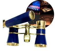 3x25 Opera Glasses with Handle & Chain, Vintage Theater Binoculars - Compact & Lightweight, The Ultimate Mini Binoculars for Opera, Concerts, Broadway & Cinema(Azure2)