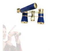 3x25 Opera Glasses with Handle & Chain | Vintage Theater & Horse Racing Binoculars | Compact & Lightweight for Opera, Concerts, Cosplay, Theme Parties | Collector's Decorative Piece(Azure2)