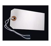 3X250 Large Reinforced White Strung Tags Luggage Labels 120 x 60mm