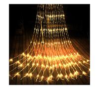(3X2M, Warm white) 3X2M 3X3M LED Meteor Shower Rain Light Wedding Christmas Fairy Light Garland