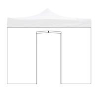 3x2m White Waterproof Side Towel with Folding Door for Folding Gazebo MARKET-PRO