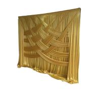 3x3.0M Ice Silk Transparent Wedding Backdrop Curtain Crossing Stage Background Drapery for Event Party Decoration Backdrop Curtain(Gold,H3xW3.0M)
