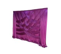 3x3.0M Ice Silk Transparent Wedding Backdrop Curtain Crossing Stage Background Drapery for Event Party Decoration Backdrop Curtain(Purple,H4xW4M)