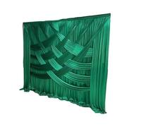 3x3.0M Ice Silk Transparent Wedding Backdrop Curtain Crossing Stage Background Drapery for Event Party Decoration Backdrop Curtain(Green,H5xW5M)