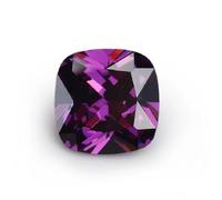 3X3-10X10mm 5A Cushion Cut CZ Stone Cubic Zirconia Loose Synthetic Gems for Jewelry Making Amethyst 6x6mm 50pcs