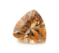 3X3-10X10mm 5A Trillion Shape Cubic Zirconia Stones Synthetic CZ Gems For Jewelry Making Champagne 4x4mm (10pcs)