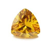 3X3-10X10mm 5A Trillion Shape Cubic Zirconia Stones Synthetic CZ Gems For Jewelry Making Golden Yellow 4x4mm (10pcs)