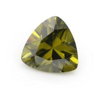3X3-10X10mm 5A Trillion Shape Cubic Zirconia Stones Synthetic CZ Gems For Jewelry Making Olive GN8 6x6mm (100pcs)