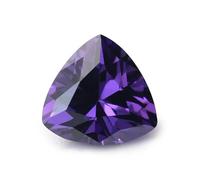 3X3-10X10mm 5A Trillion Shape Cubic Zirconia Stones Synthetic CZ Gems For Jewelry Making Purple 4x4mm (10pcs)