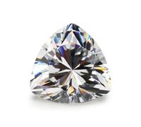 3X3-10X10mm 5A Trillion Shape Cubic Zirconia Stones Synthetic CZ Gems For Jewelry Making White 4x4mm (100pcs)