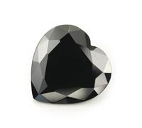 3X3-12X12mm 5A Heart Shape CZ Stone Cubic Zirconia Loose Synthetic Gems For Jewelry Making Black 4x4mm 50pcs
