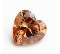 3X3-12X12mm 5A Heart Shape CZ Stone Cubic Zirconia Loose Synthetic Gems For Jewelry Making Champagne 12x12mm 20pcs