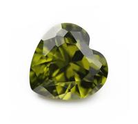 3X3-12X12mm 5A Heart Shape CZ Stone Cubic Zirconia Loose Synthetic Gems For Jewelry Making Olive GN8 8x8mm 50pcs