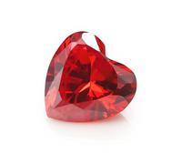 3X3-12X12mm 5A Heart Shape CZ Stone Cubic Zirconia Loose Synthetic Gems For Jewelry Making Orange 6x6mm 20pcs
