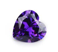 3X3-12X12mm 5A Heart Shape CZ Stone Cubic Zirconia Loose Synthetic Gems For Jewelry Making Violet 4x4mm 20pcs