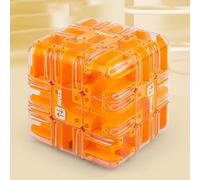 3x3 3D Maze Cube - Brain Teaser Toy, Engaging Brain Teaser Toy, Logical Challenge for Stress Relief, Cognitive Development & Family Gatherings orange