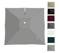 3x3 3x4m Square Umbrella Canopy Replacement Patio Umbrella Replacement Canopy 8 Ribs Cantilever Umbrella Replacement Canopy Waterproof Offset Parasol Replacement Fabric(Light Gray,13x9.8ft/4x3m)