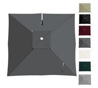 3x3 3x4m Square Umbrella Canopy Replacement Patio Umbrella Replacement Canopy 8 Ribs Cantilever Umbrella Replacement Canopy Waterproof Offset Parasol Replacement Fabric(Dark Gray,13x9.8ft/4x3m)