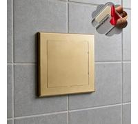 3X3 4X4 6X6 8x8 in Extra Small Access Panel, Peel and Stick Access Panel Cover, Wall Hole Cover for Cables Wiring Plumbing, Easy Install(Gold,9.8x9.8in(250x250mm))