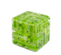 3x3 Ball Maze Puzzle Cube - 4-Color Logic Thinking Toy, PK Battle Fidget Cube for Kids, Stress Relief & Cognitive Training Toy (green)