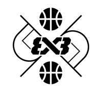 3x3 Basketball Pictogram s Games Paris Symbol Abstract Design Vinyl Wall Stickers 42x42.1cm Removable Without Leaving Glue Black