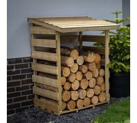 3x3 Forest Compact Pent Log Store - Pressure Treated