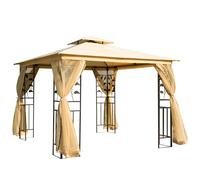 Outsunny 3 x 3(m) Patio Garden Metal Gazebo Marquee Tent Canopy Shelter Pavilion