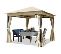 3x3 m Garden Gazebo garden canopy pavilion approx 180g/m² waterproof + sidewalls