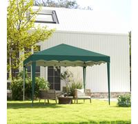 Outsunny 3x3(m) Pop Up Gazebo Marquee Tent for Garden w/ Carry Bag Black - Green - Steel, Oxford Cloth - 295cm x 295cm x 260cm